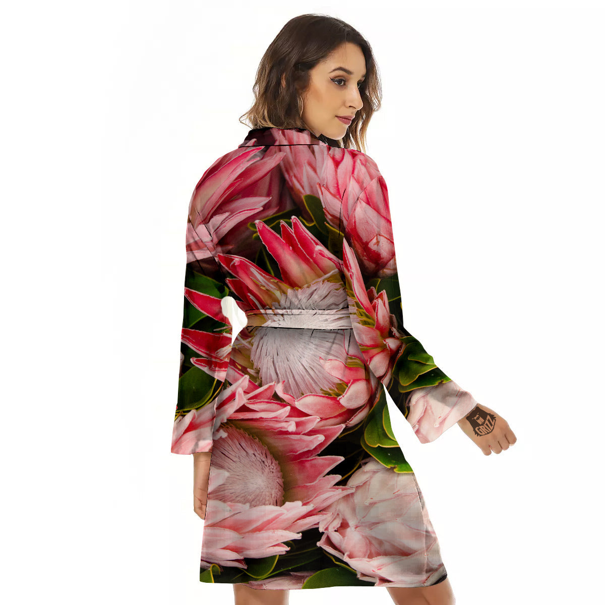 Proteas Bunches Print Women's Robe-grizzshop