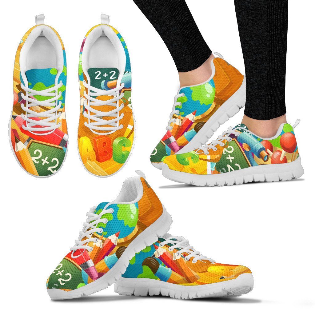 Proud Teacher Black Sneakers for Women and Men-grizzshop