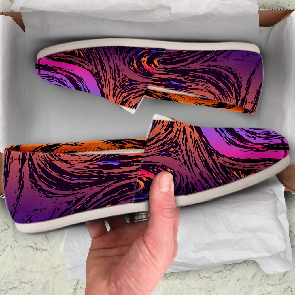 Psychedelic Abstract Canvas Shoes-grizzshop