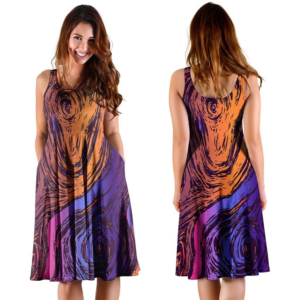 Psychedelic Abstract Dress-grizzshop