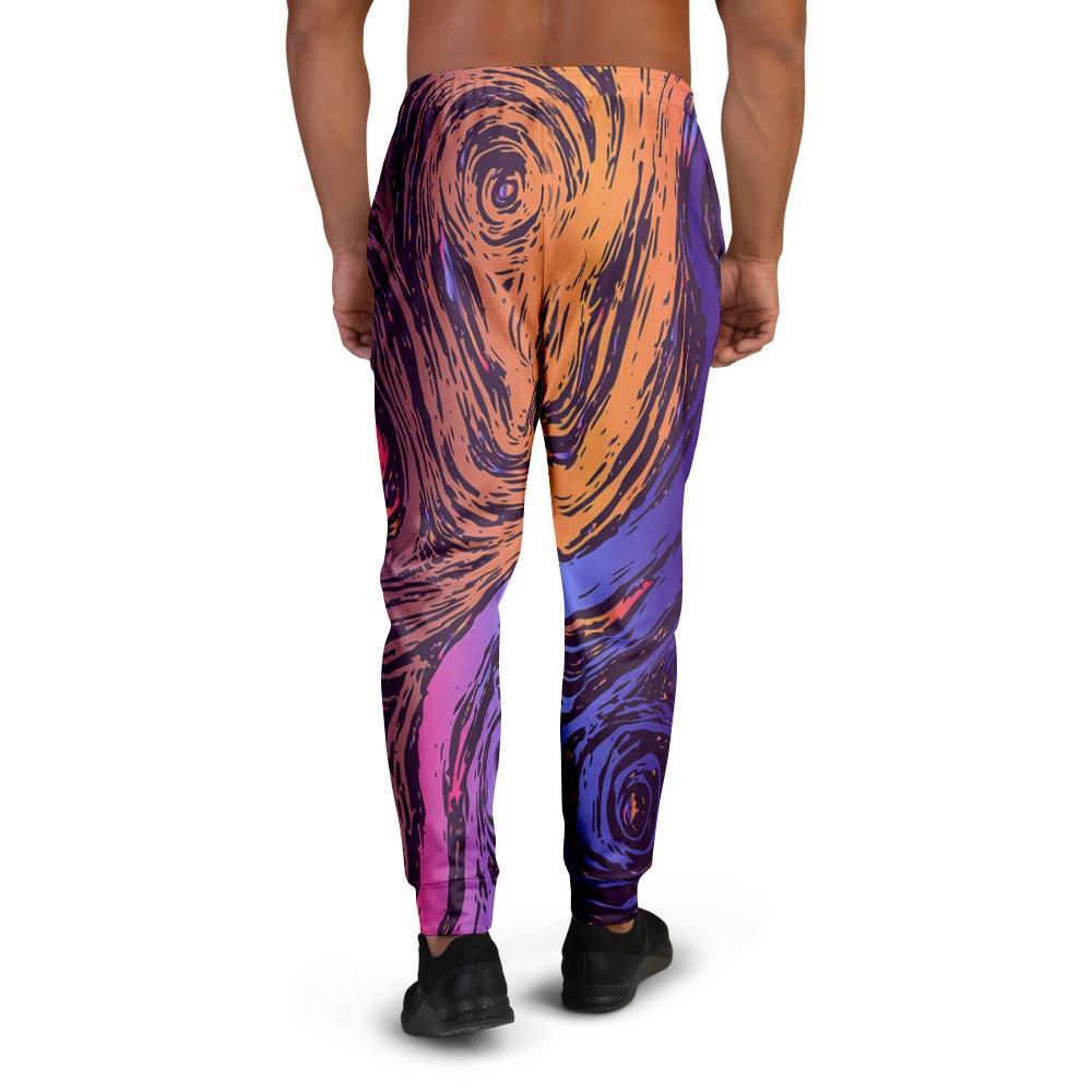 Psychedelic Abstract Men's Joggers-grizzshop