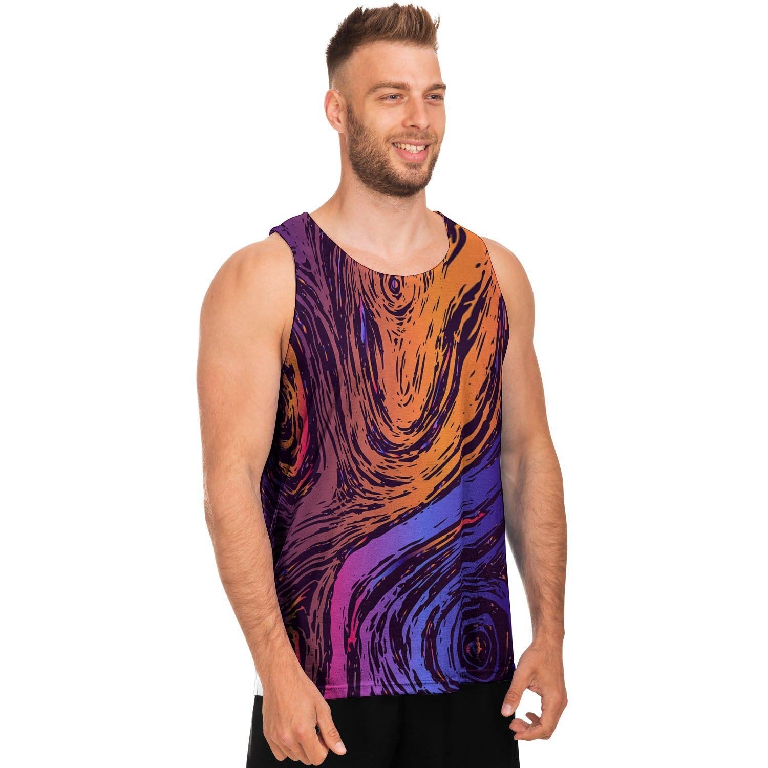 Psychedelic Abstract Men's Tank Tops-grizzshop