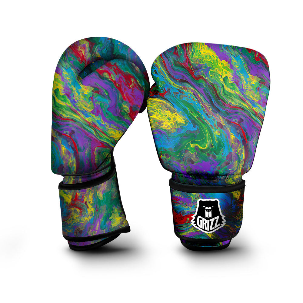 Psychedelic Abstract Print Boxing Gloves-grizzshop