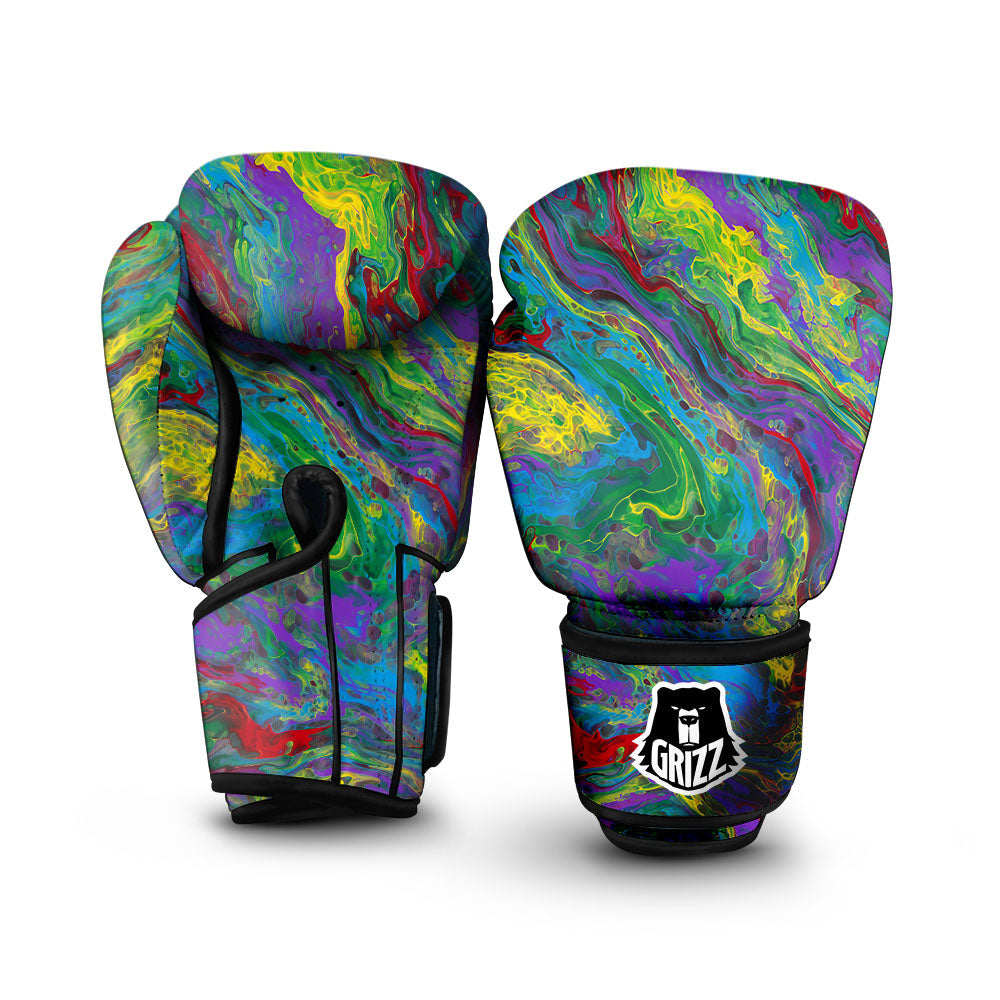 Psychedelic Abstract Print Boxing Gloves-grizzshop