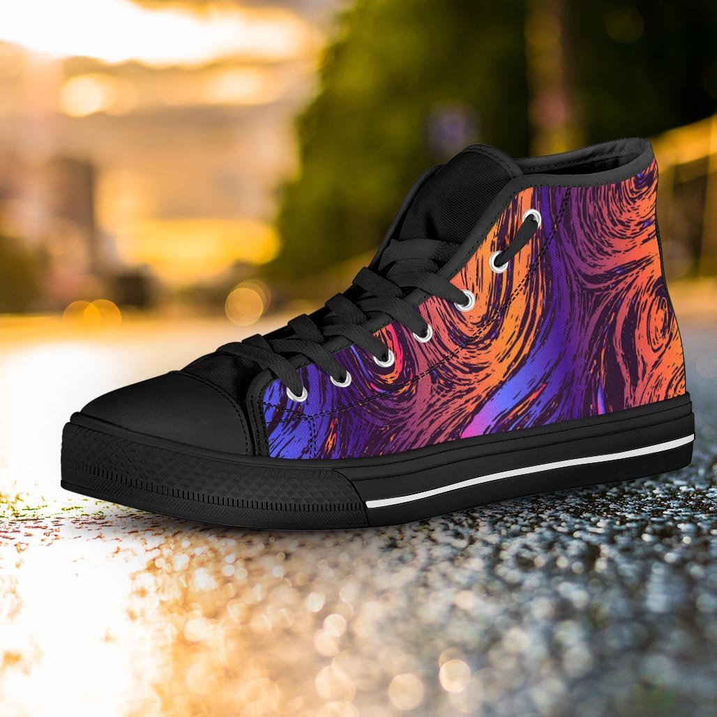 Psychedelic Abstract Women's High Top Shoes-grizzshop