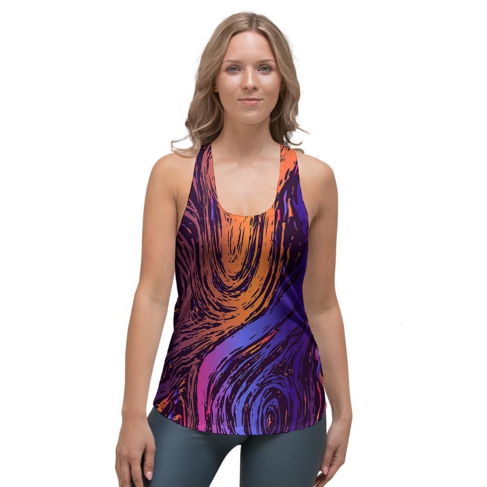 Psychedelic Abstract Women's Racerback Tank Top-grizzshop