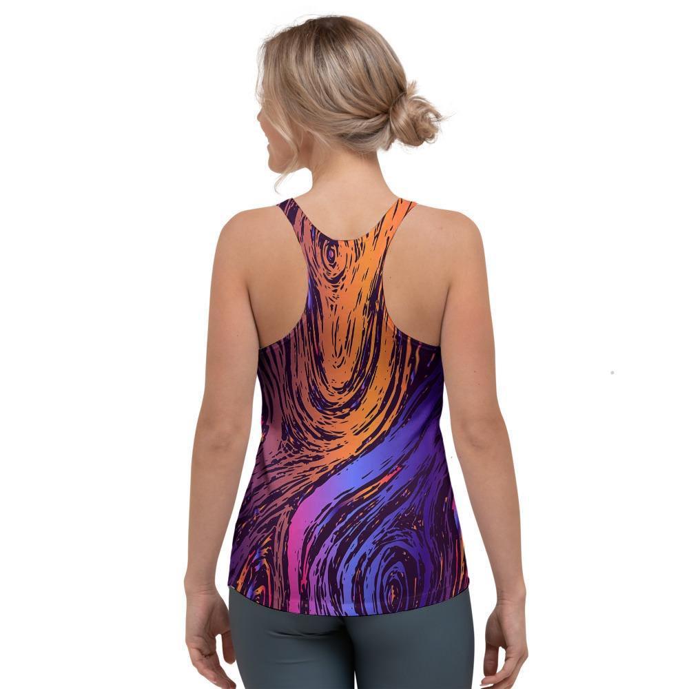 Psychedelic Abstract Women's Racerback Tank Top-grizzshop