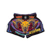 Psychedelic And Ram Skull Print Muay Thai Boxing Shorts-grizzshop