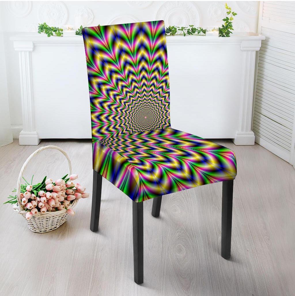 Psychedelic Blue Optical illusion Chair Cover-grizzshop