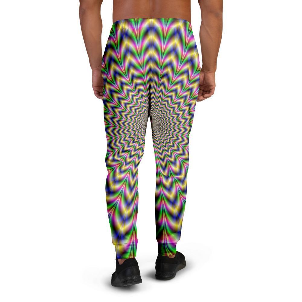 Psychedelic Blue Optical illusion Men's Joggers-grizzshop