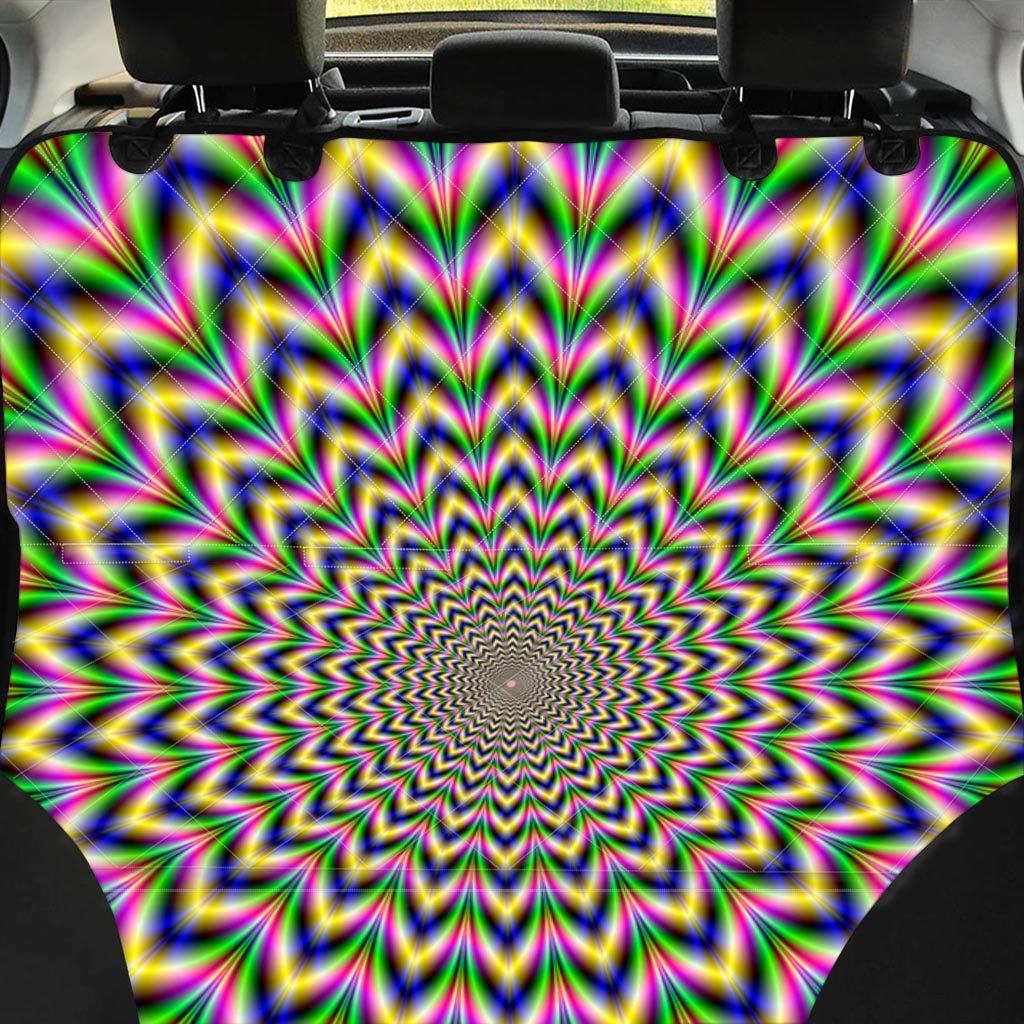 Psychedelic Blue Optical illusion Pet Car Seat Cover-grizzshop