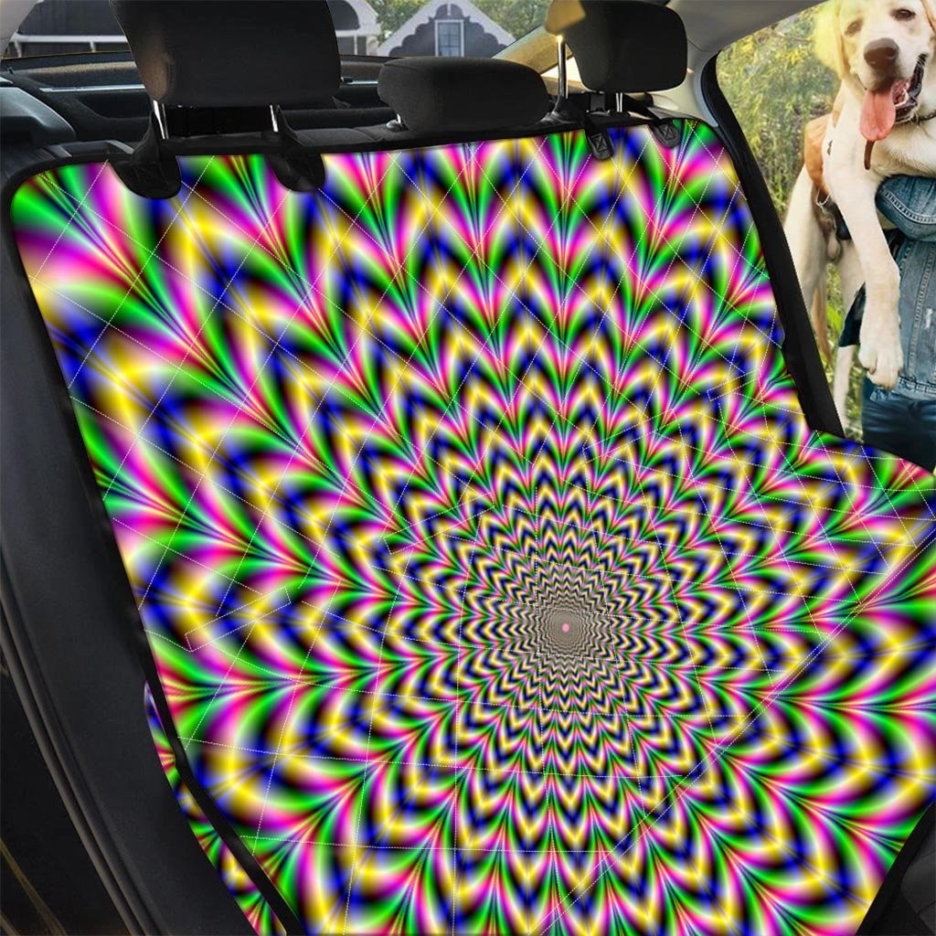 Psychedelic Blue Optical illusion Pet Car Seat Cover-grizzshop