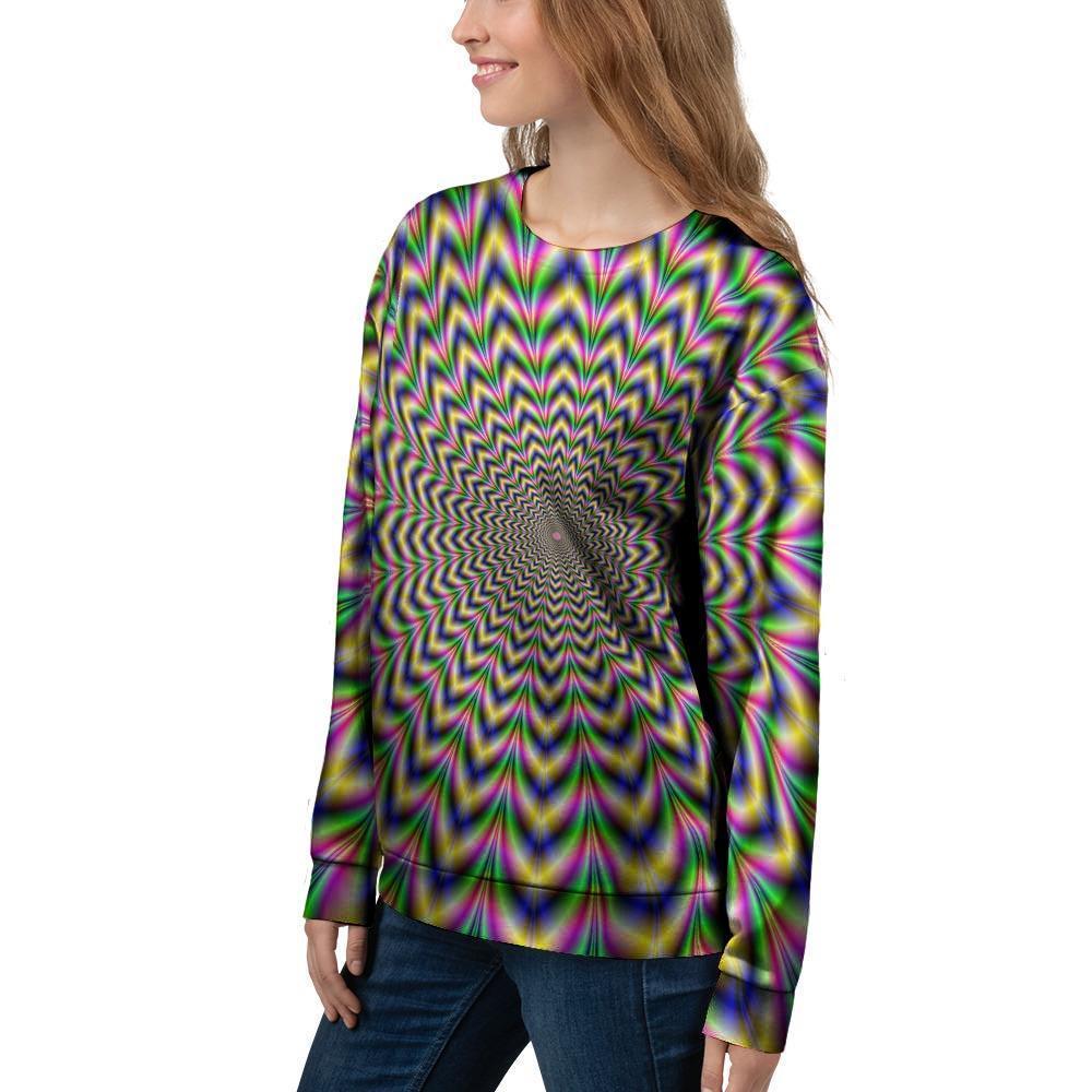 Psychedelic Blue Optical illusion Women's Sweatshirt-grizzshop