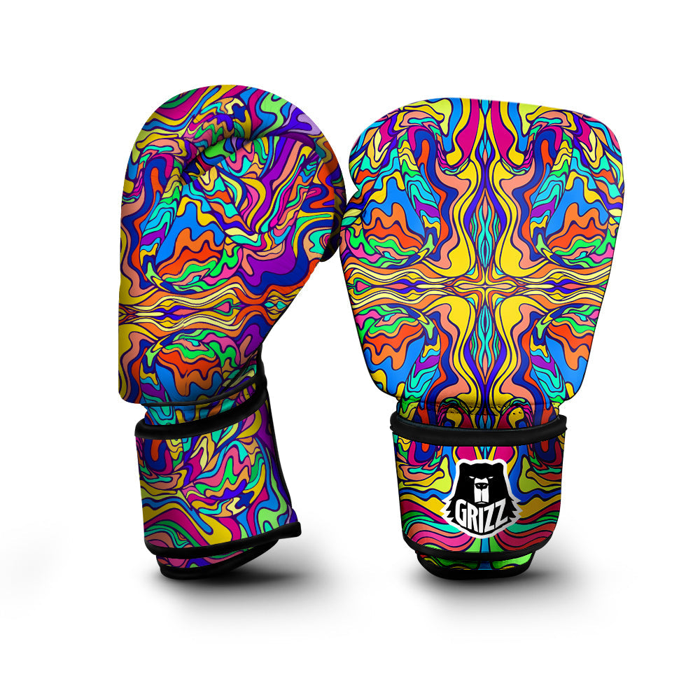 Psychedelic Colorful Fractal Mirror Print Boxing Gloves-grizzshop