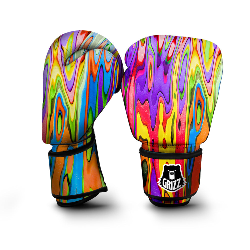 Psychedelic Colorful Print Boxing Gloves-grizzshop