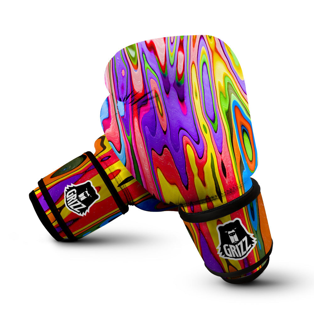 Psychedelic Colorful Print Boxing Gloves-grizzshop