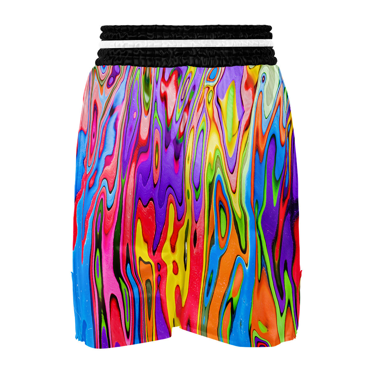 Psychedelic Colorful Print Boxing Shorts-grizzshop