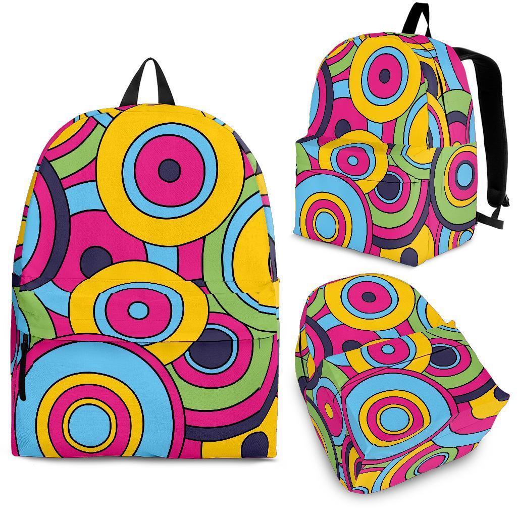 Psychedelic Colorful Print Pattern Backpack-grizzshop