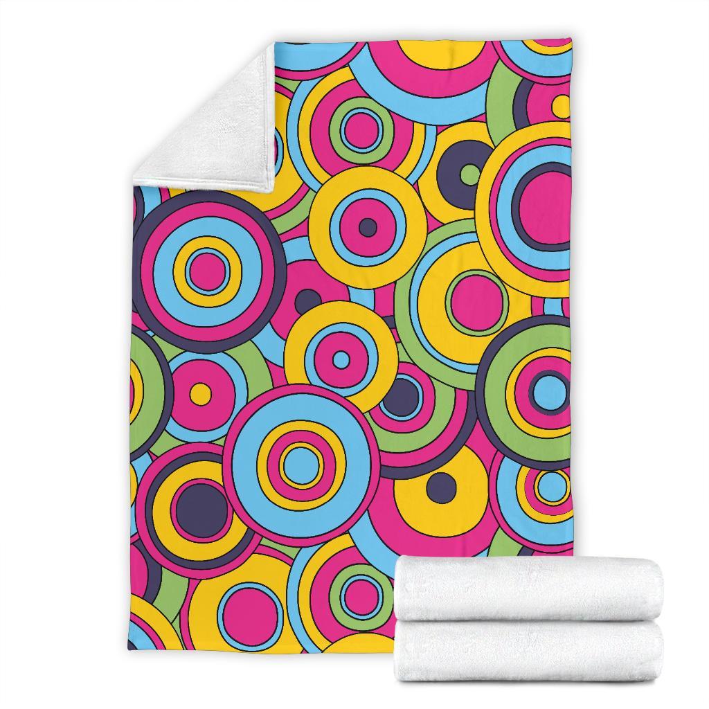 Psychedelic Colorful Print Pattern Blanket-grizzshop