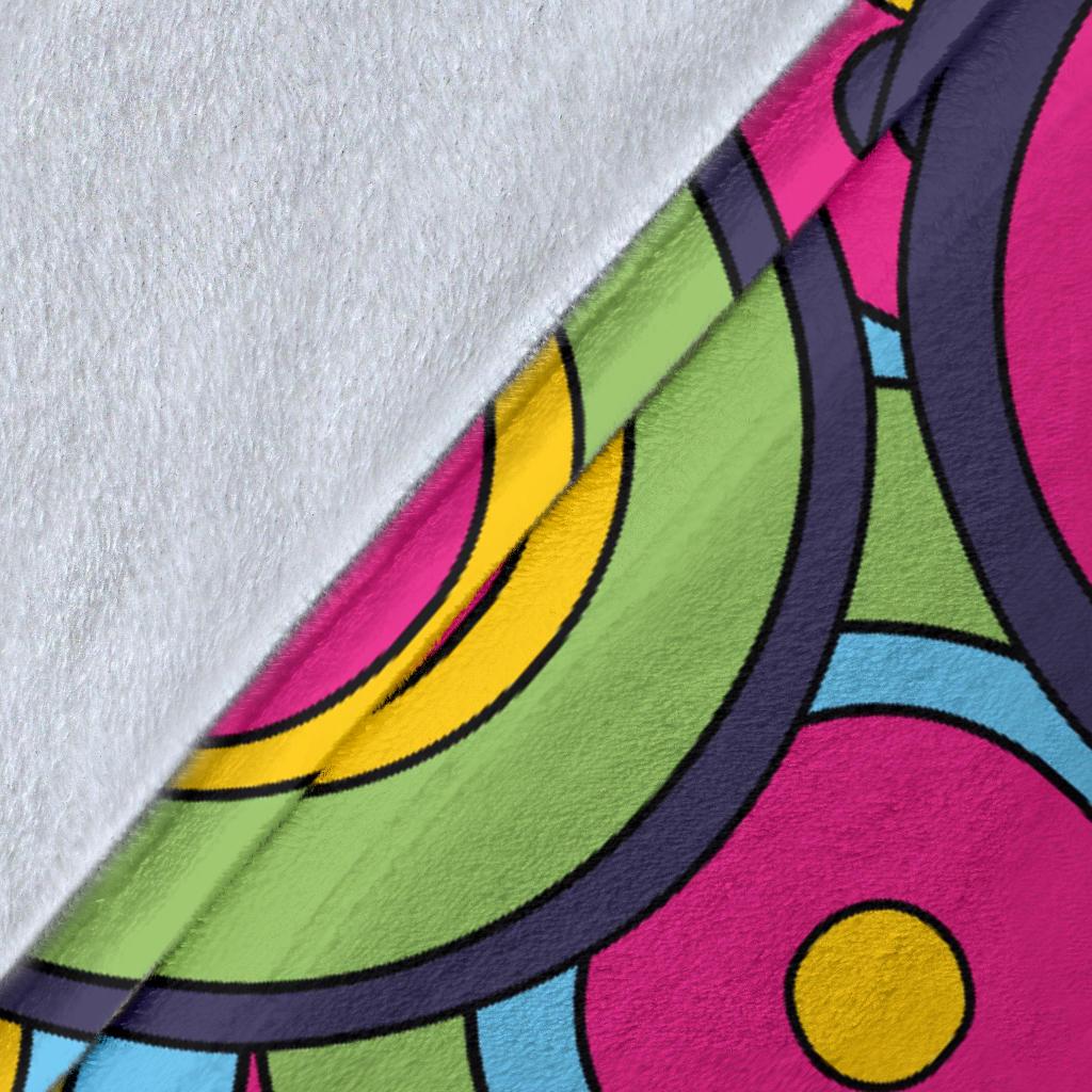 Psychedelic Colorful Print Pattern Blanket-grizzshop