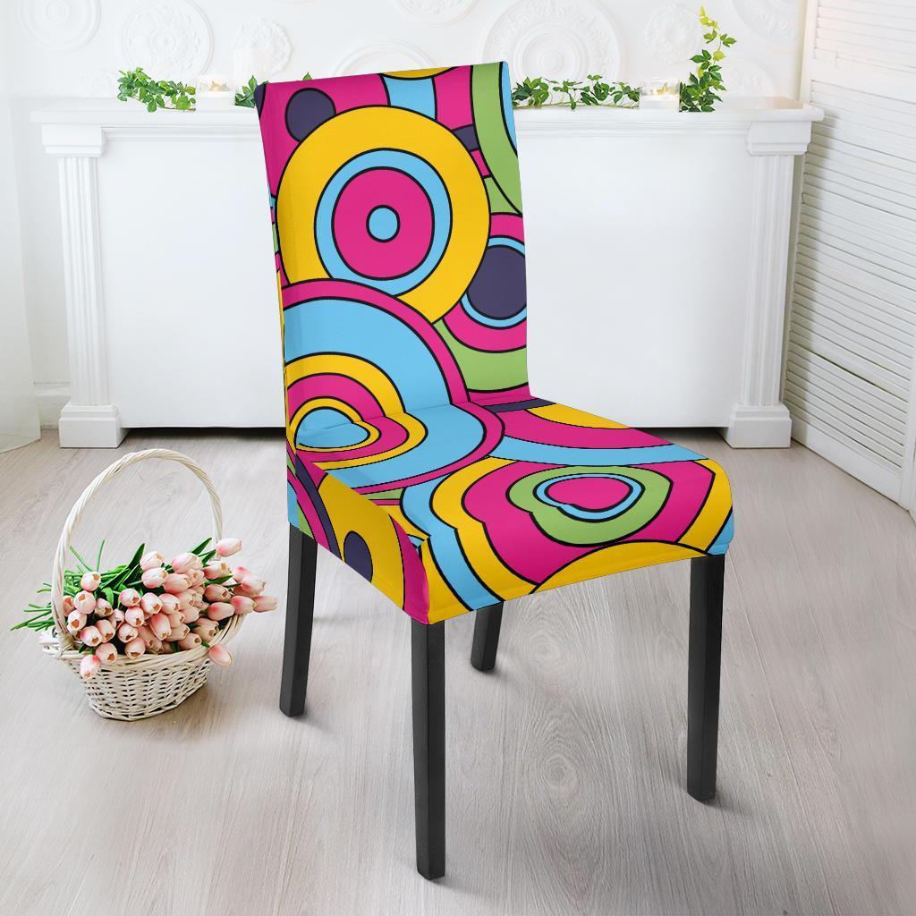 Psychedelic Colorful Print Pattern Chair Cover-grizzshop