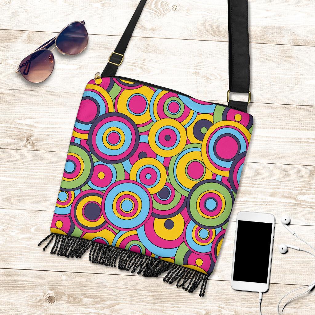 Psychedelic Colorful Print Pattern Crossbody bags-grizzshop
