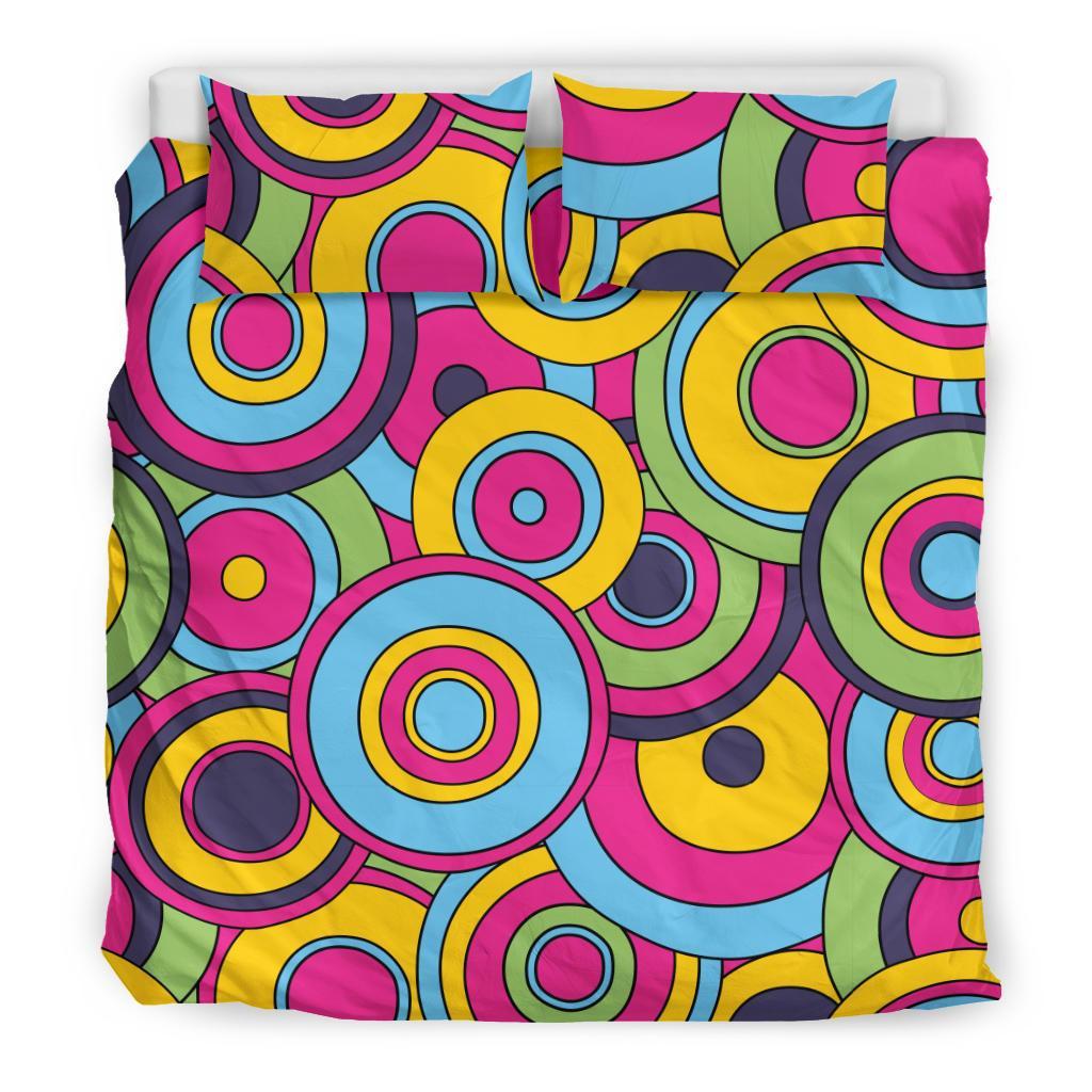 Psychedelic Colorful Print Pattern Duvet Cover Bedding Set-grizzshop