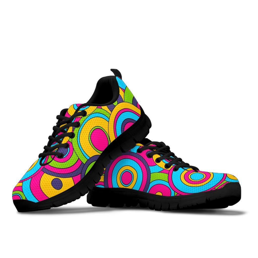 Psychedelic Colorful Print Pattern Sneaker Shoes For Men Women-grizzshop