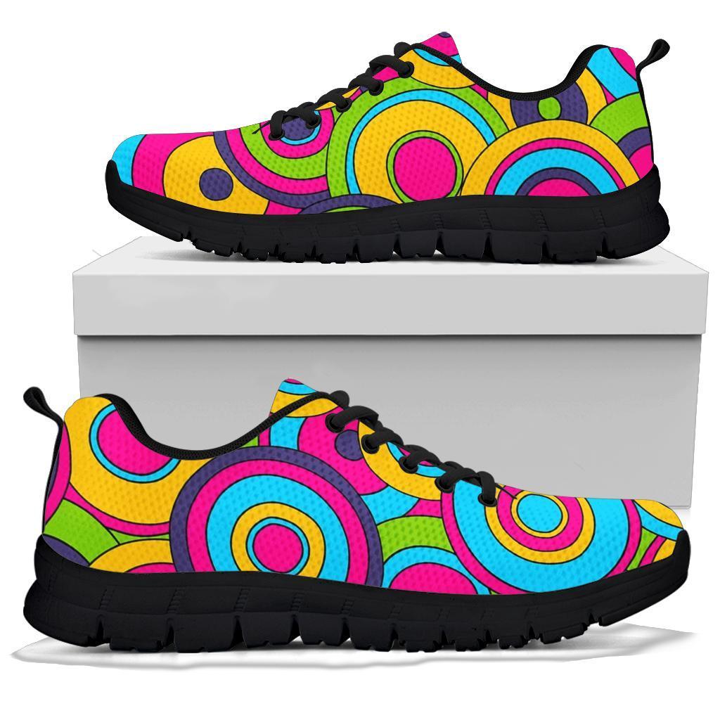 Psychedelic Colorful Print Pattern Sneaker Shoes For Men Women-grizzshop