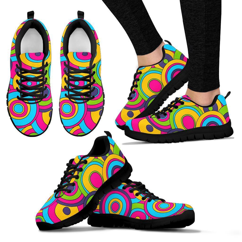 Psychedelic Colorful Print Pattern Sneaker Shoes For Men Women-grizzshop
