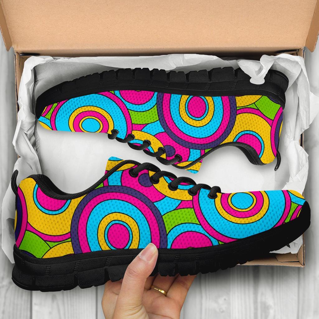 Psychedelic Colorful Print Pattern Sneaker Shoes For Men Women-grizzshop