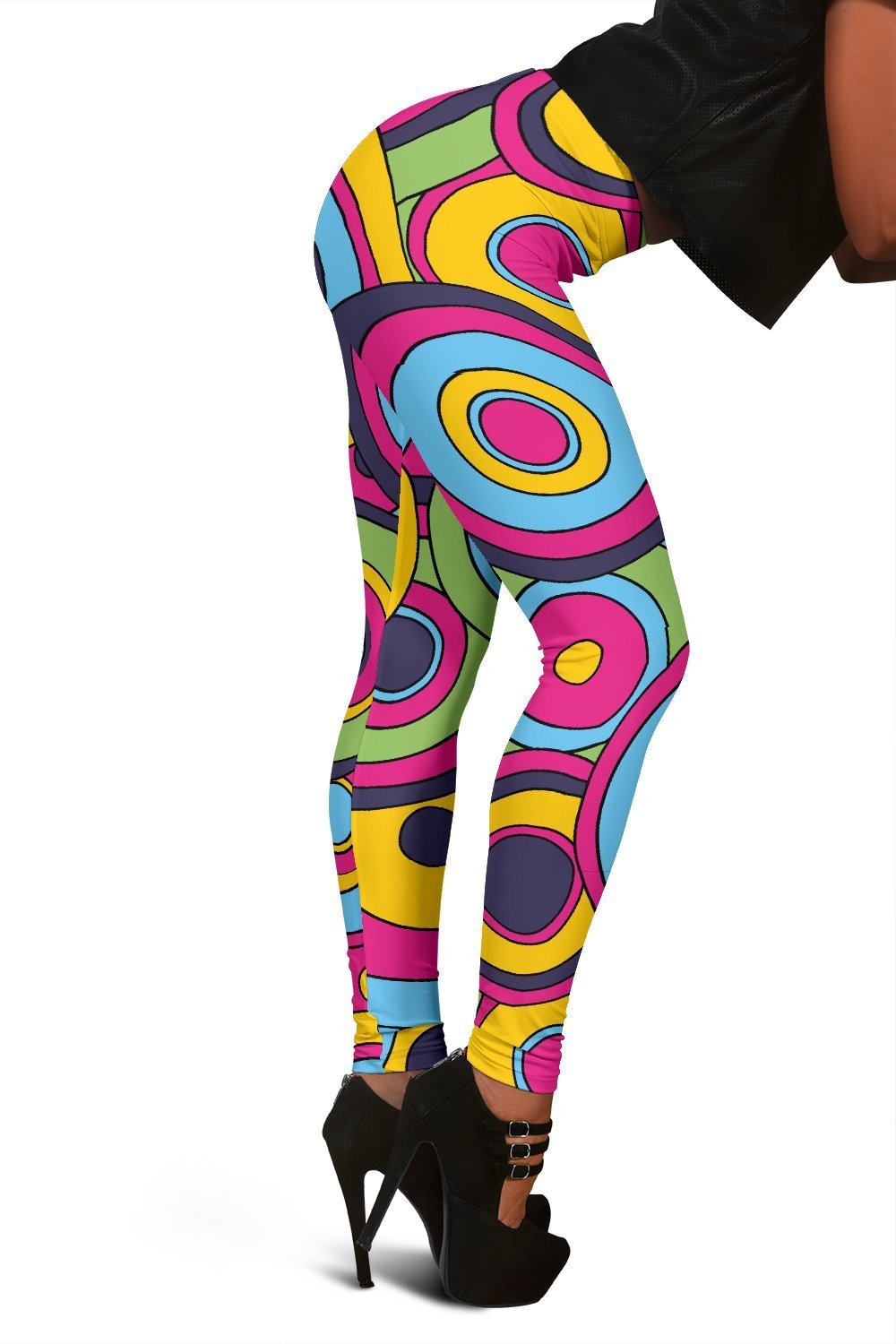 Psychedelic Colorful Print Pattern Women Leggings-grizzshop