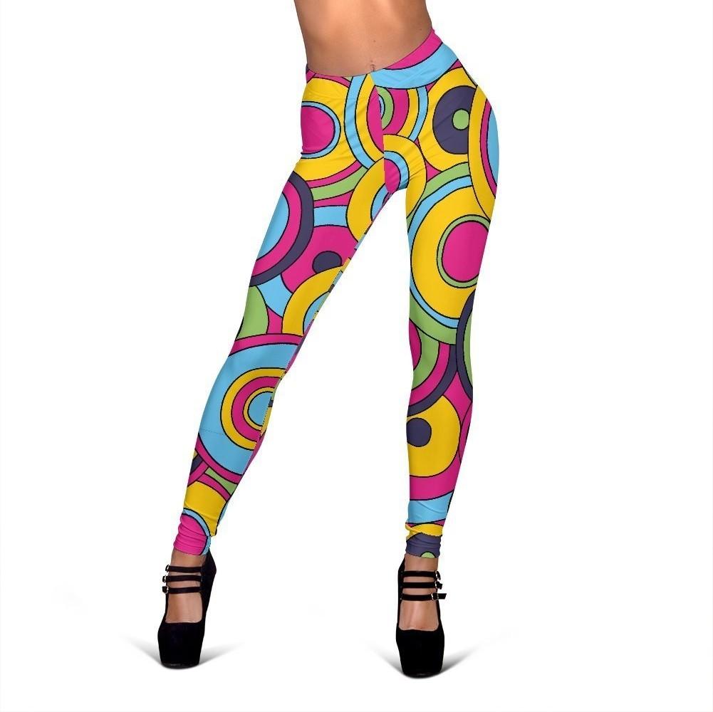 Psychedelic Colorful Print Pattern Women Leggings-grizzshop