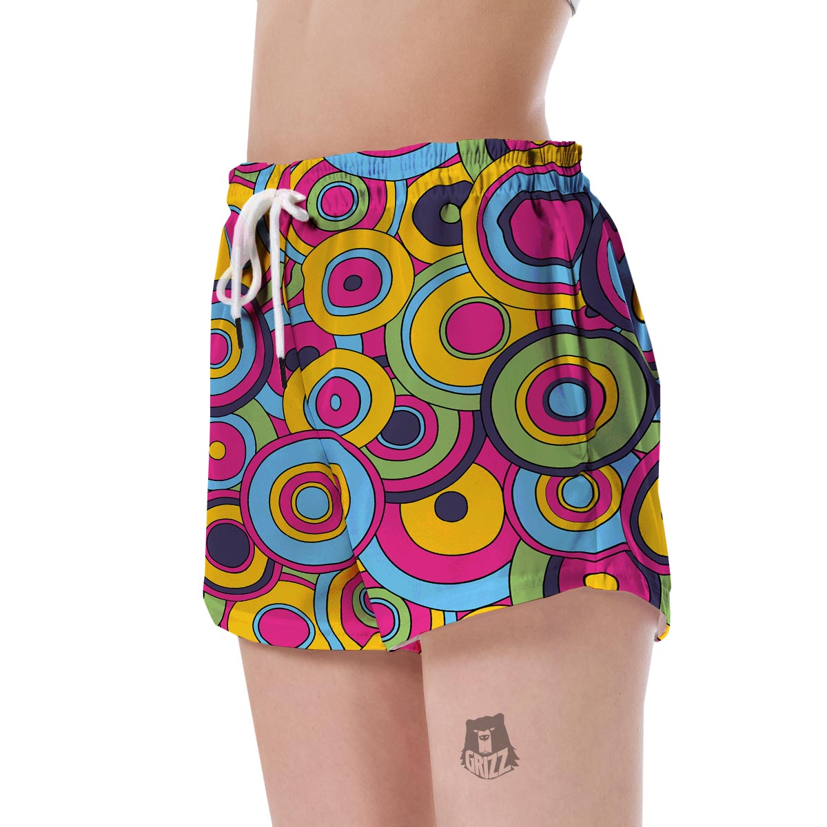 Psychedelic Colorful Print Pattern Women's Shorts-grizzshop