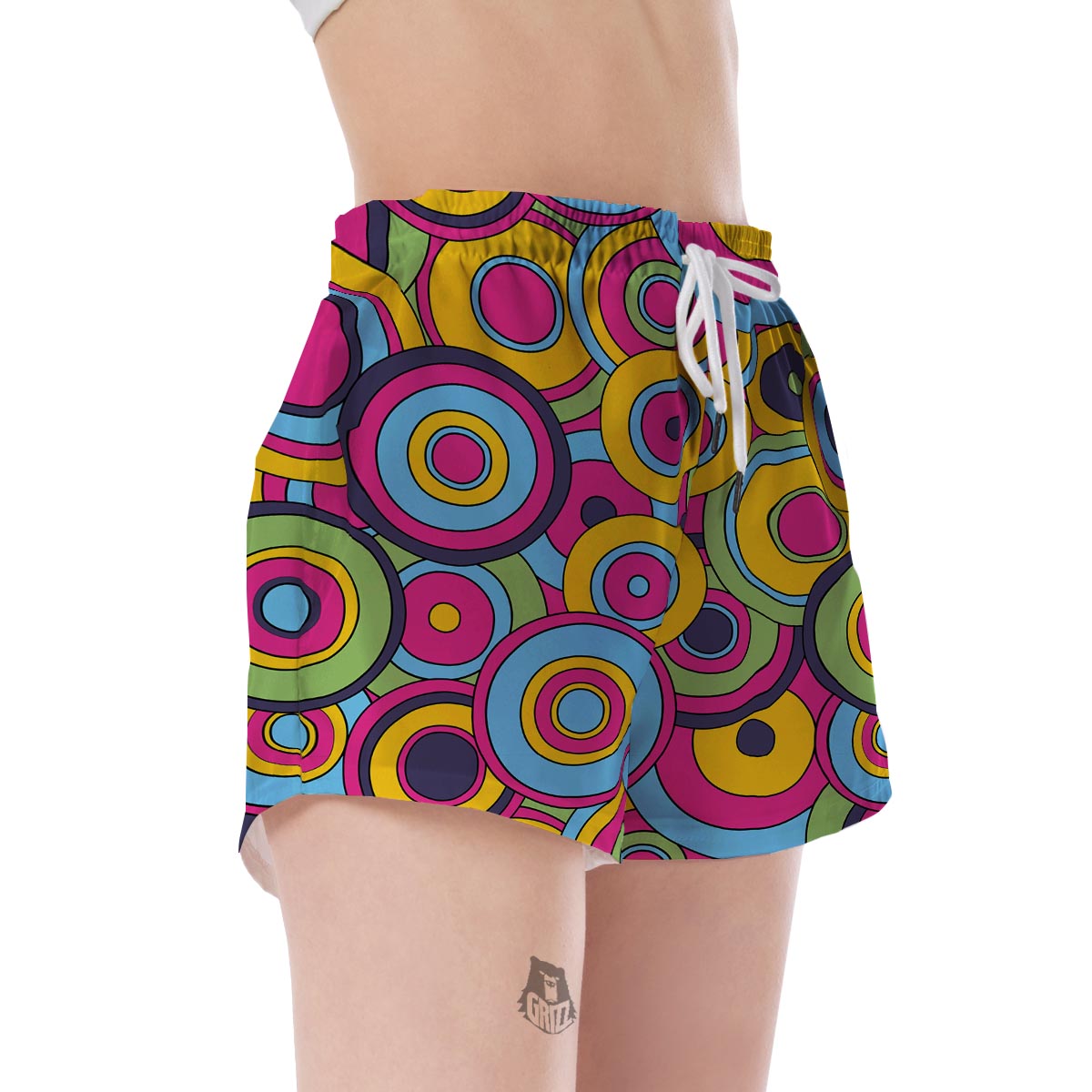 Psychedelic Colorful Print Pattern Women's Shorts-grizzshop