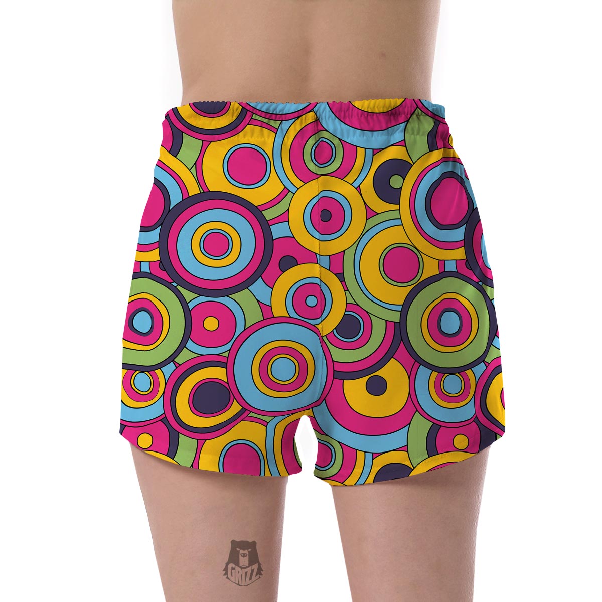 Psychedelic Colorful Print Pattern Women's Shorts-grizzshop