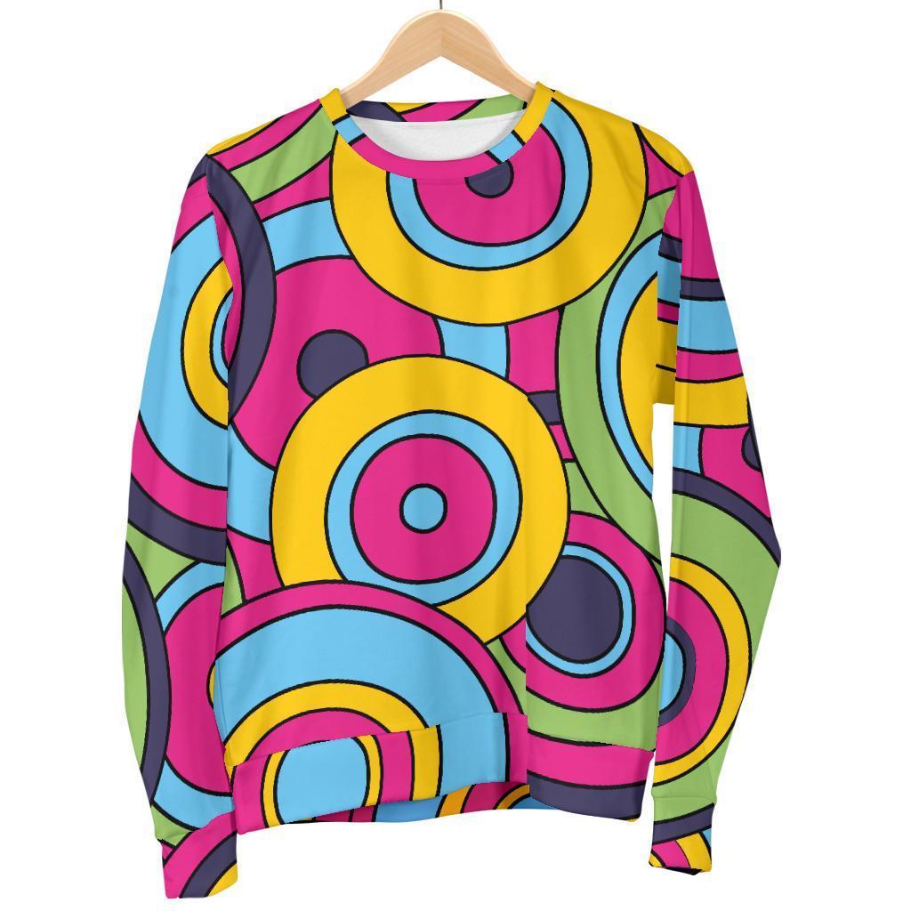Psychedelic Colorful Print Pattern Women's Sweatshirt-grizzshop