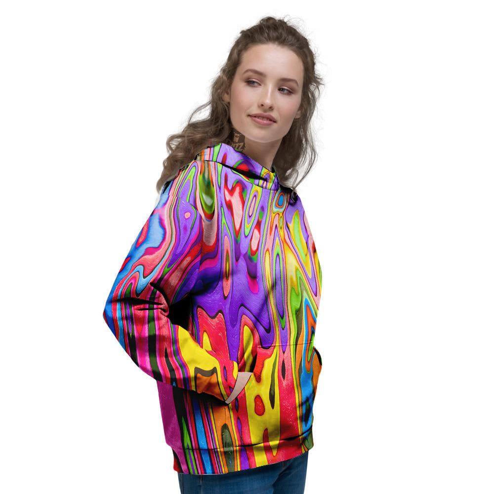 Psychedelic Colorful Print Women's Hoodie-grizzshop