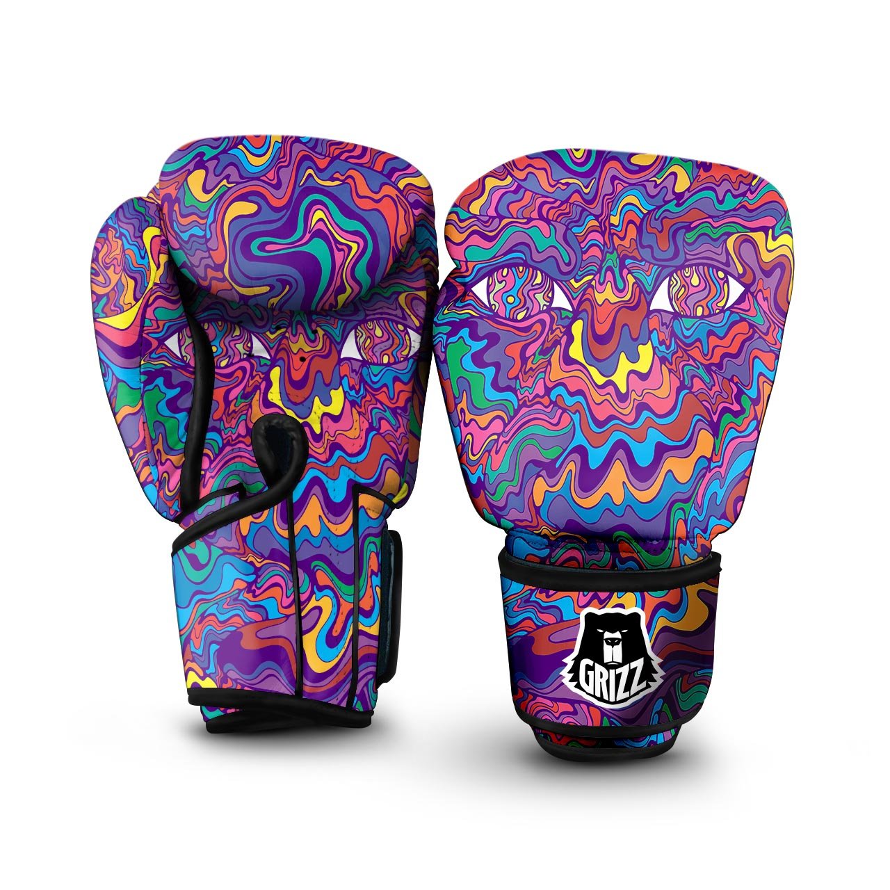 Psychedelic Face Boxing Gloves-grizzshop