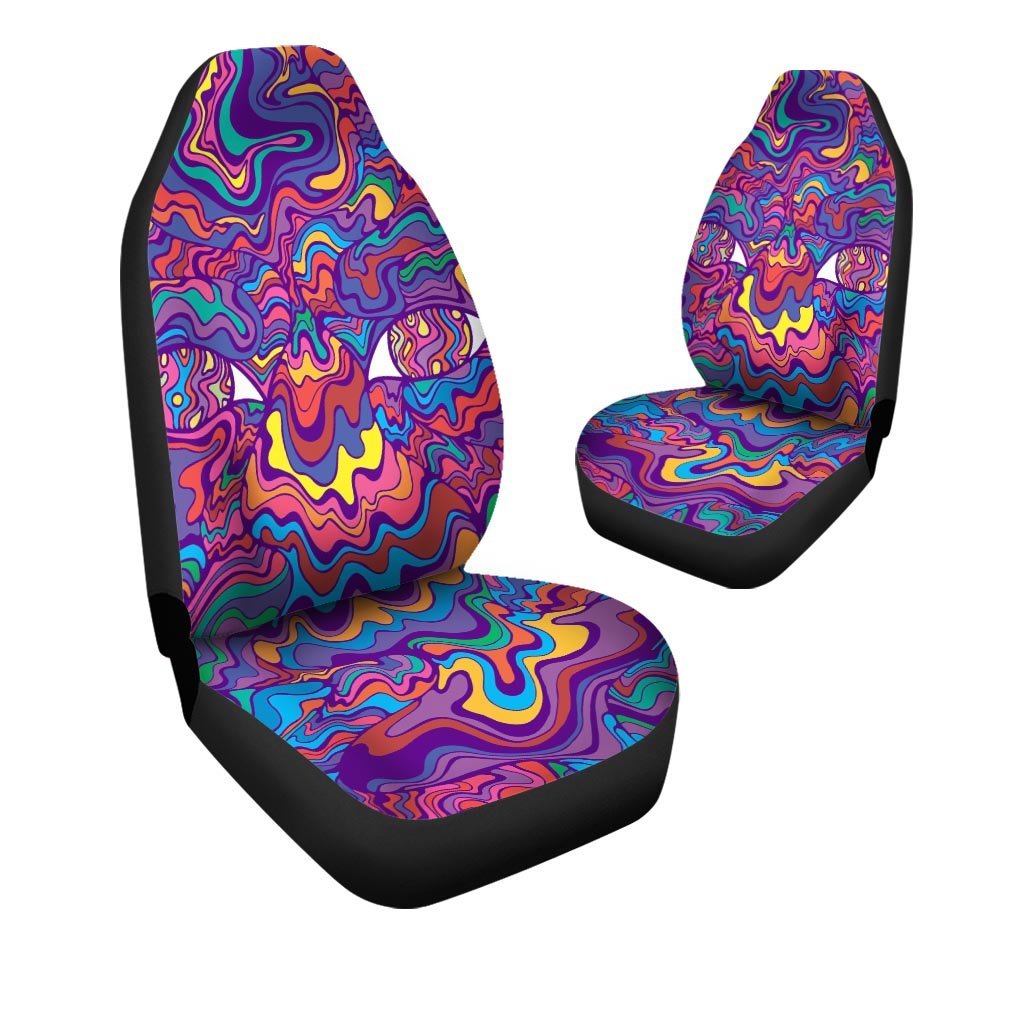 Psychedelic Face Car Seat Covers-grizzshop
