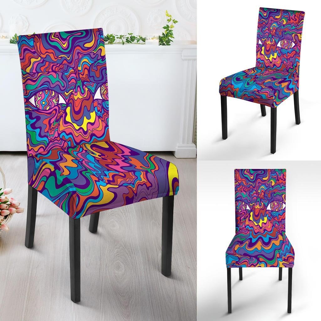 Psychedelic Face Chair Cover-grizzshop