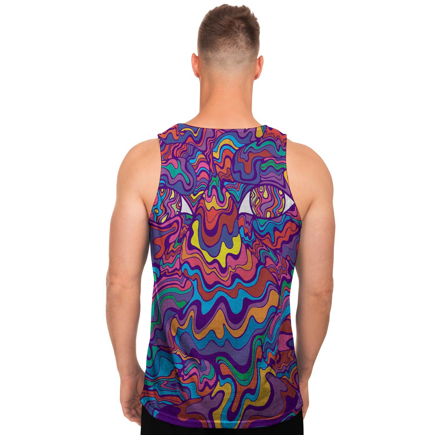 Psychedelic Face Men's Tank Tops-grizzshop