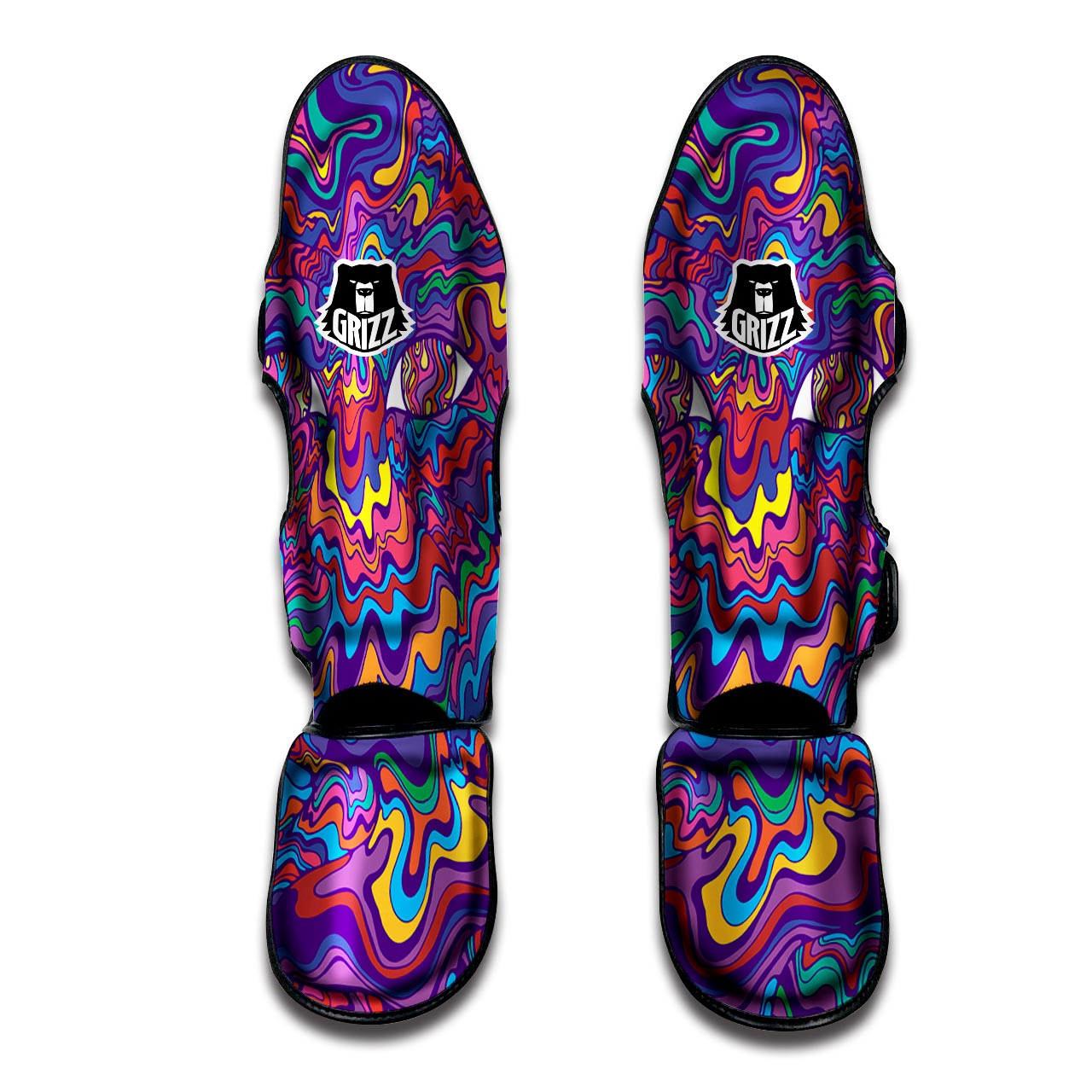 Psychedelic Face Muay Thai Shin Guard-grizzshop