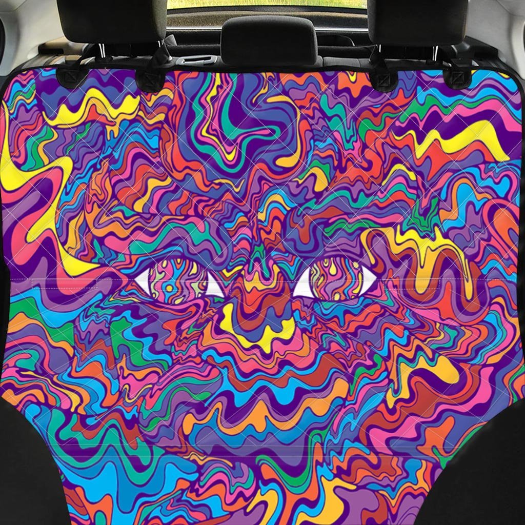 Psychedelic Face Pet Car Seat Cover-grizzshop