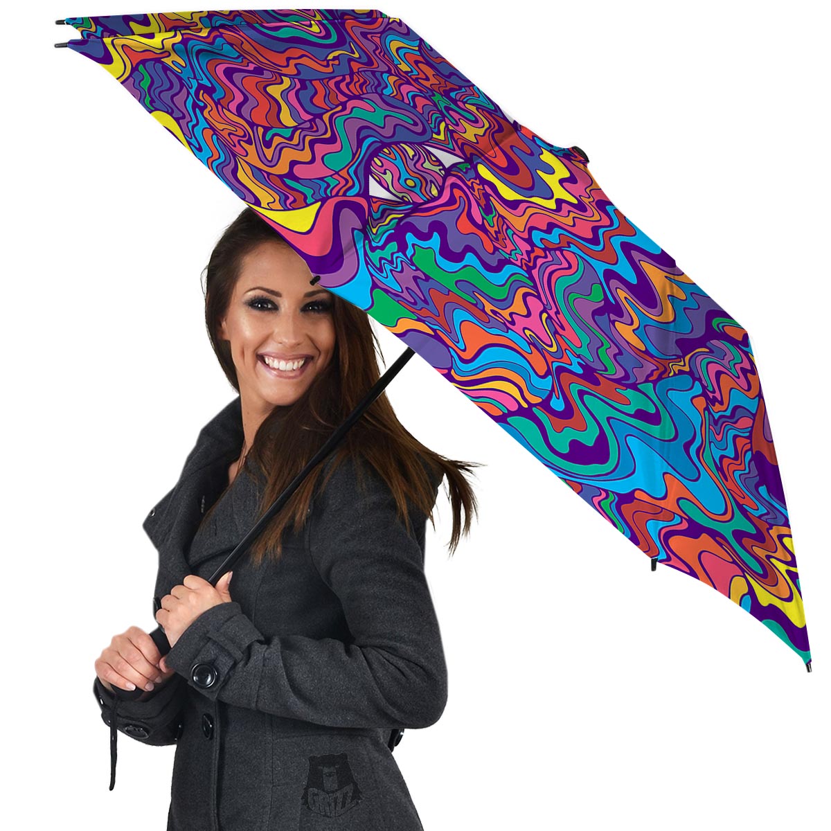 Psychedelic Face Umbrella-grizzshop