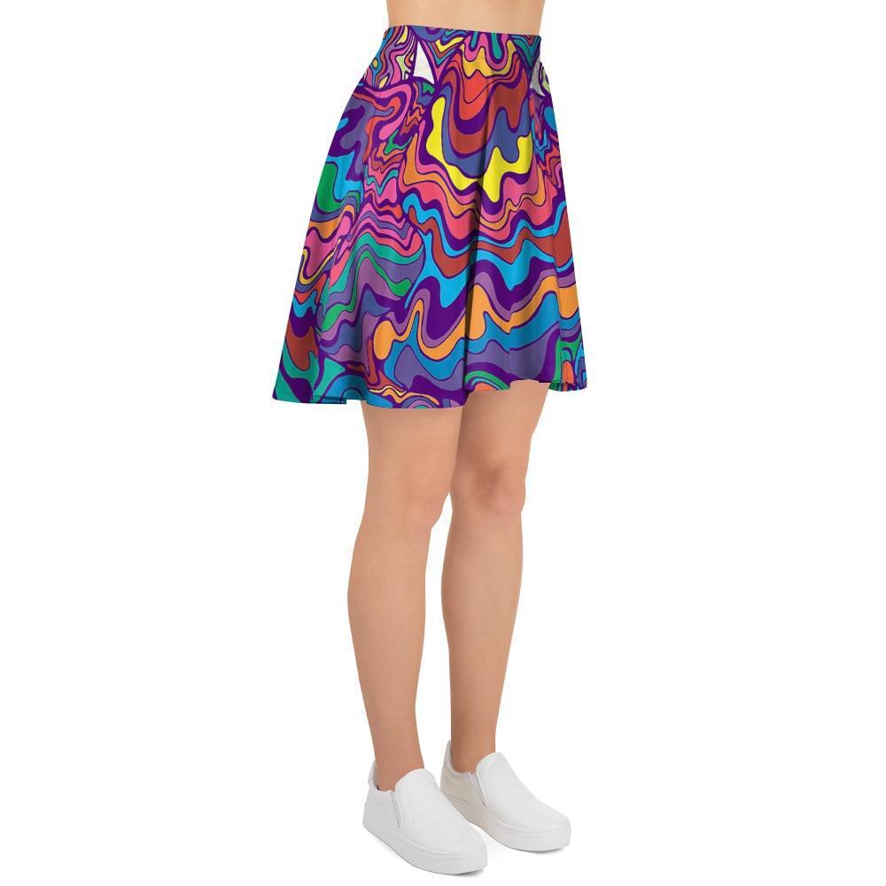 Psychedelic Face Women's Skirt-grizzshop