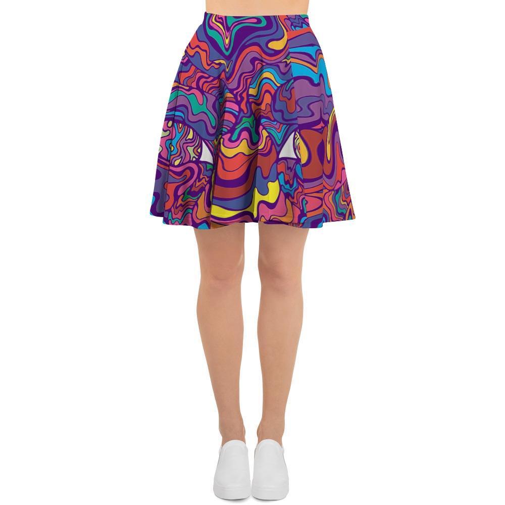 Psychedelic Face Women's Skirt-grizzshop