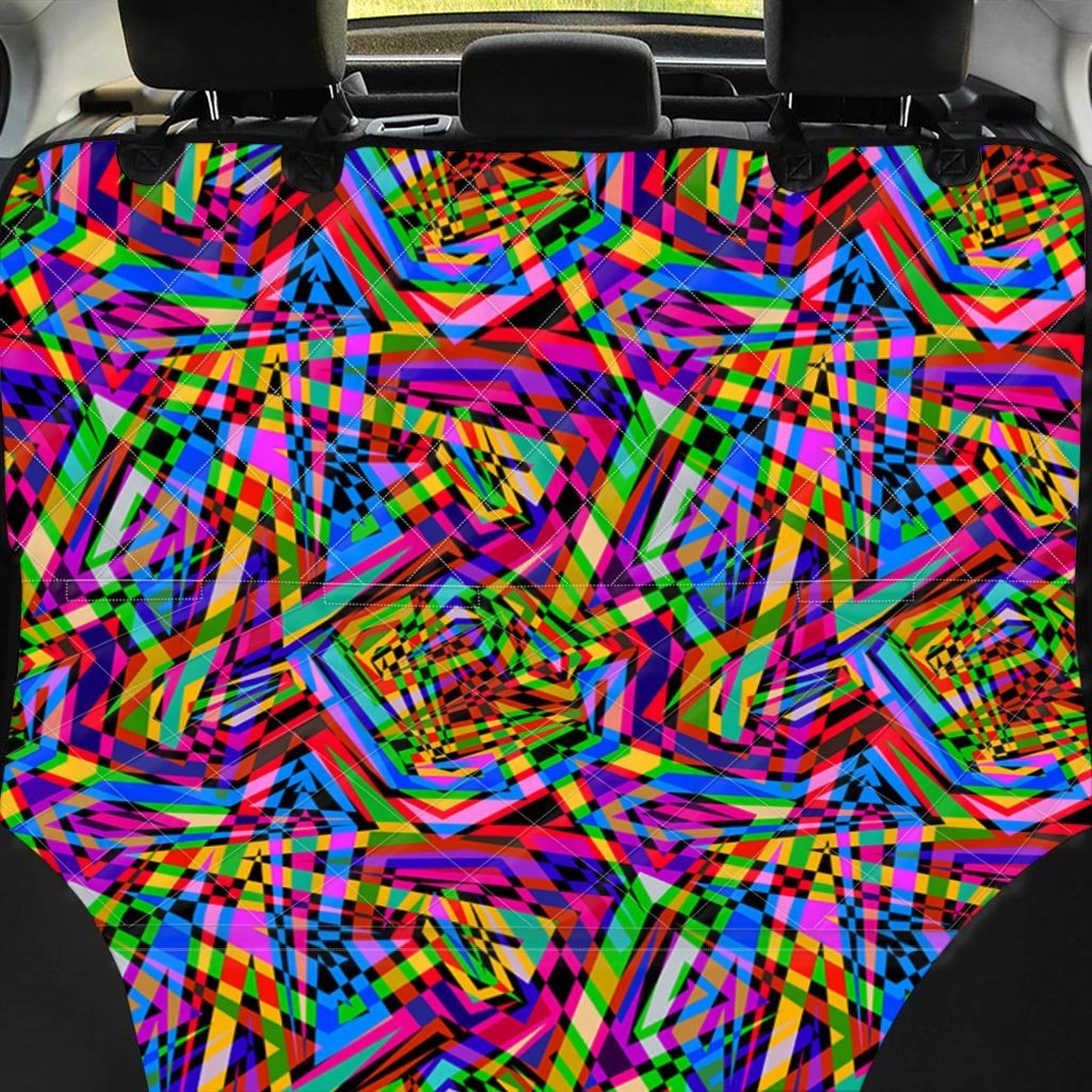Psychedelic Geometric Multicolor Pet Car Seat Cover-grizzshop