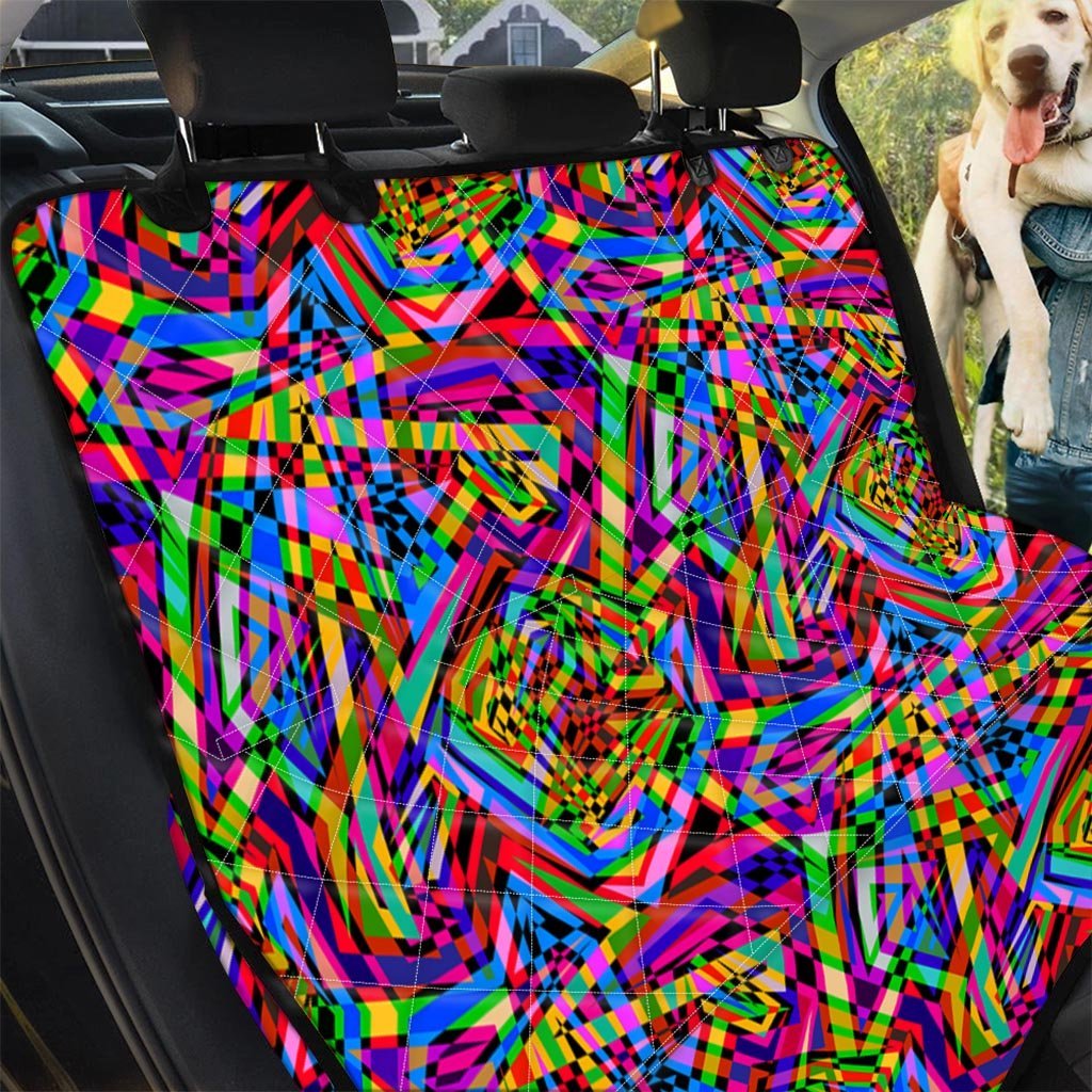 Psychedelic Geometric Multicolor Pet Car Seat Cover-grizzshop