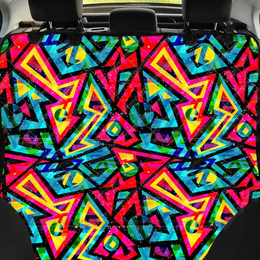 Psychedelic Geometric Print Pet Car Seat Cover-grizzshop